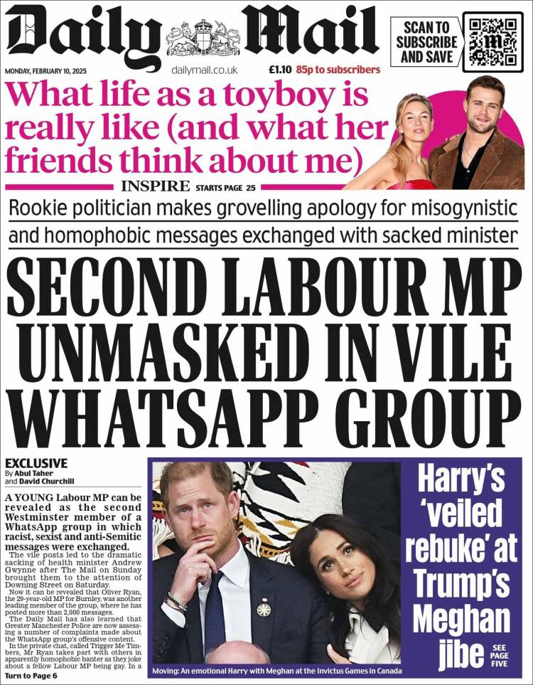 Portada de Daily Mail (Royaume-Uni)