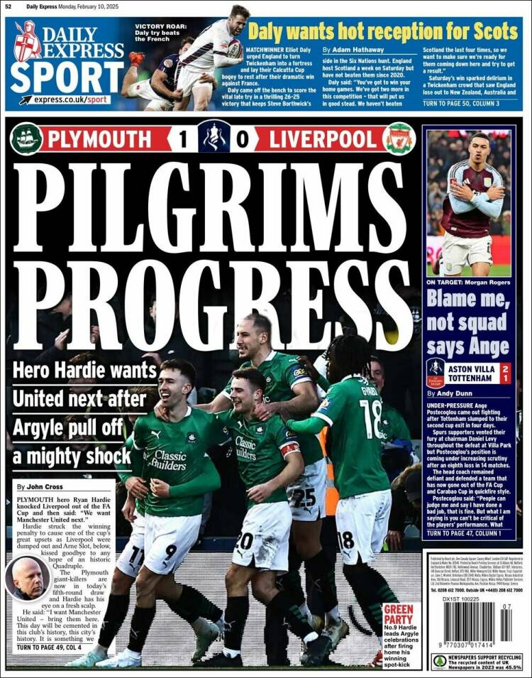 Portada de Express Sport (Royaume-Uni)