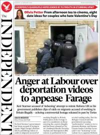 Portada de The Independent (Reino Unido)