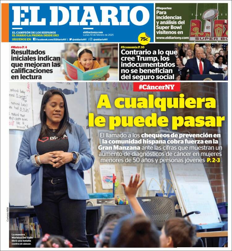 Portada de El Diario NY (USA)