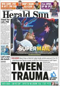 Portada de Herald Sun (Australia)