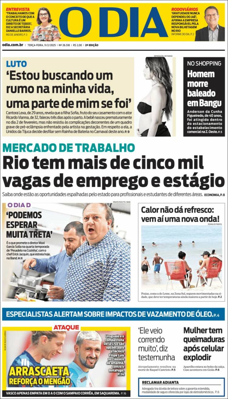 Portada de O Dia (Brasil)