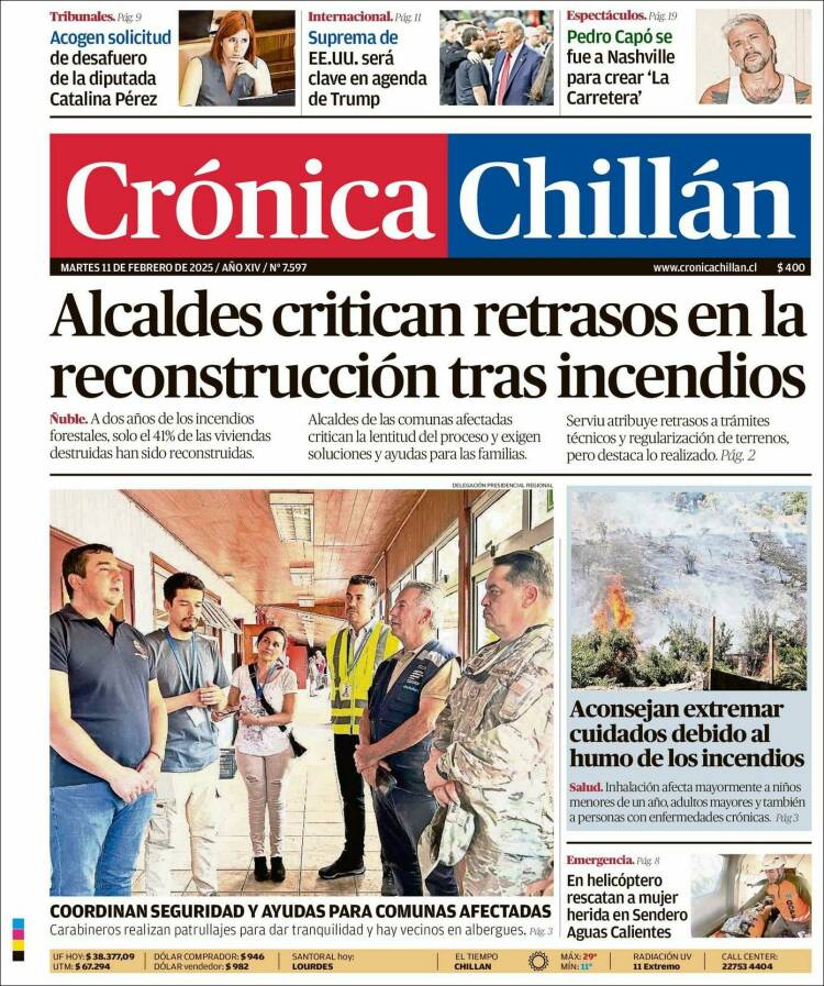 Portada de Crónica Chillán (Chile)