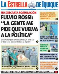 Portada de La Estrella de Iquique (Chile)