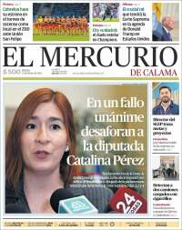 Portada de El Mercurio - Calama (Chili)