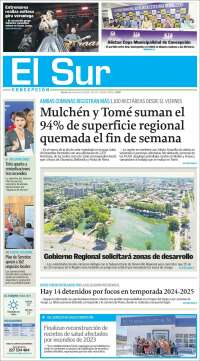 Portada de El Sur (Chile)