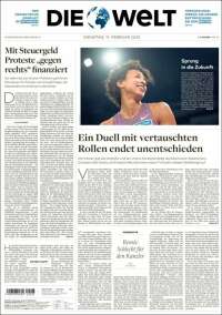 Portada de Die Welt (Alemania)