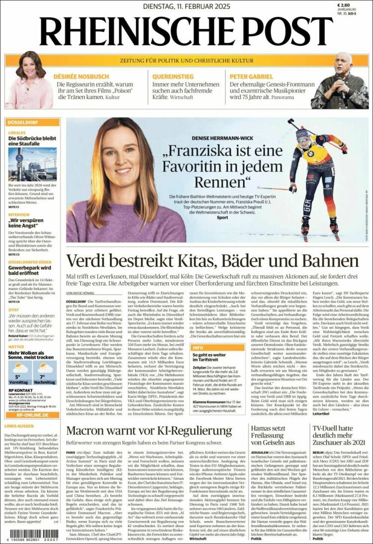 Portada de Rheinische Post (Germany)