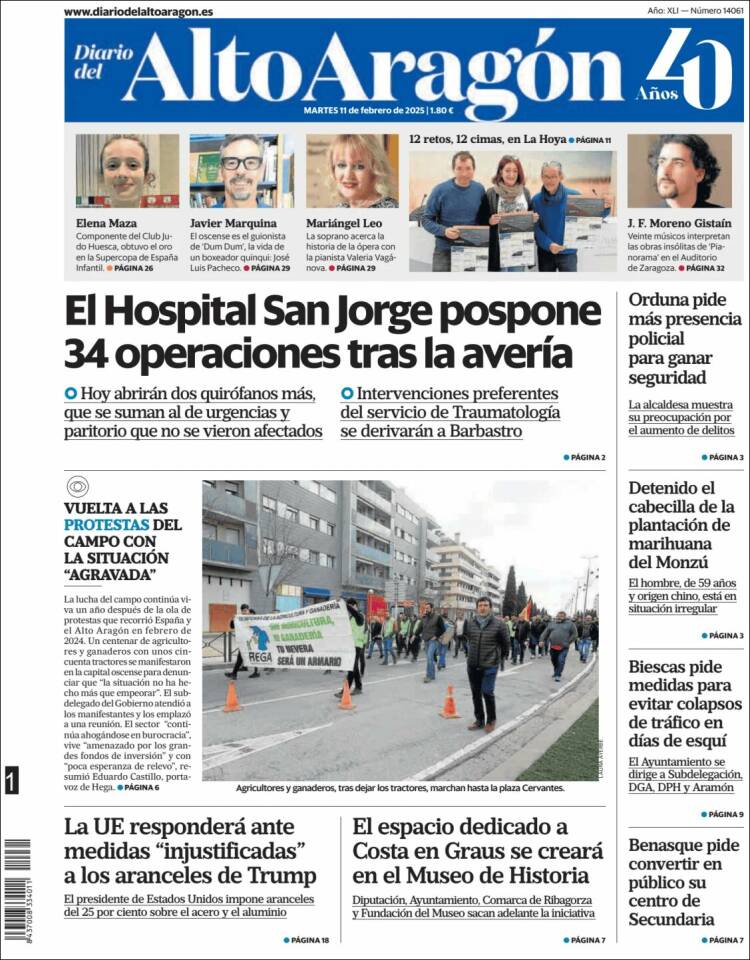 Portada de Diario del AltoAragón (España)