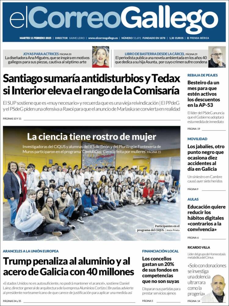 Portada de El Correo Gallego (Spain)