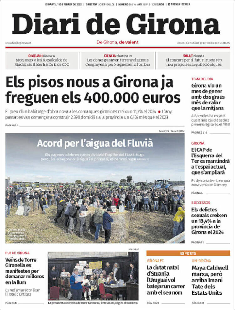 Portada de Diari de Girona (Spain)