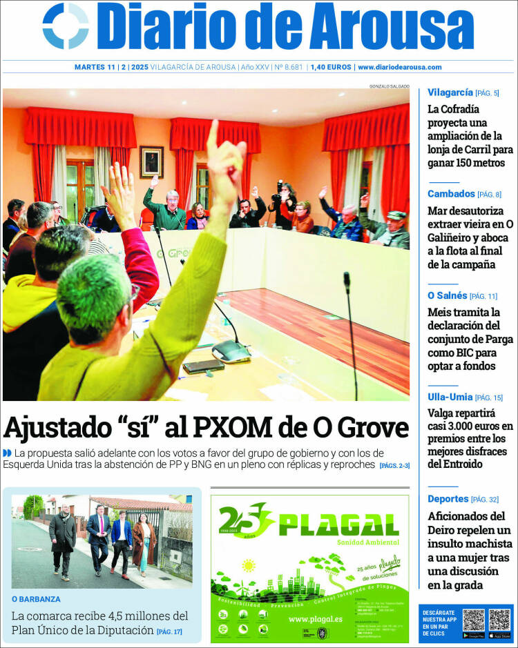 Portada de Diario de Arousa (España)