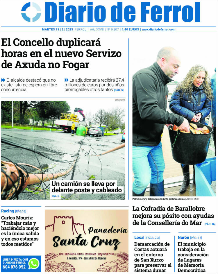 Portada de Diario de Ferrol (Spain)