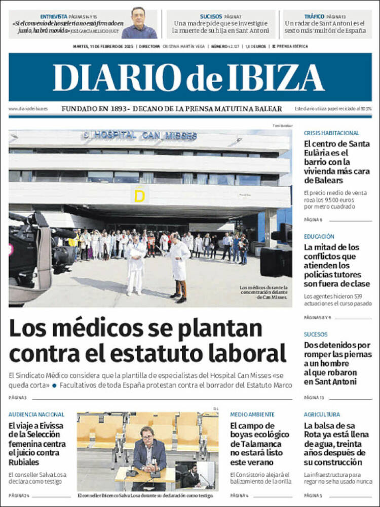 Portada de Diario de Ibiza (España)