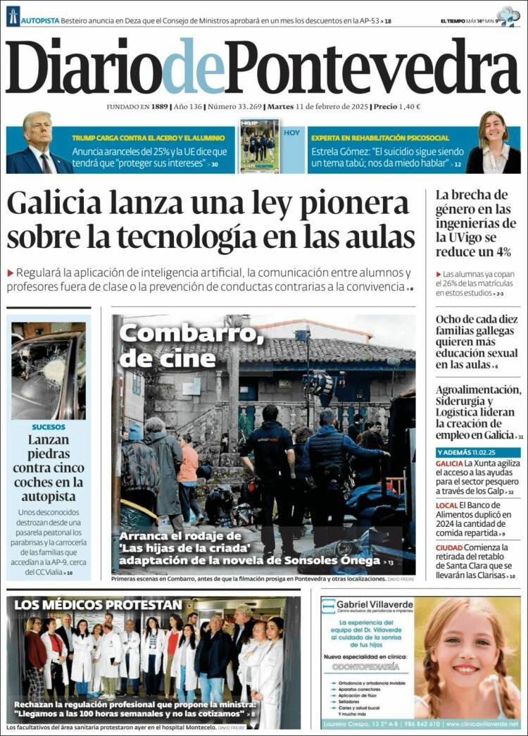 Portada de Diario de Pontevedra (Spain)