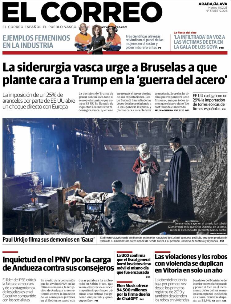 Portada de El Correo - Álava (Spain)