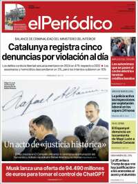 Portada de El Periódico (Espagne)