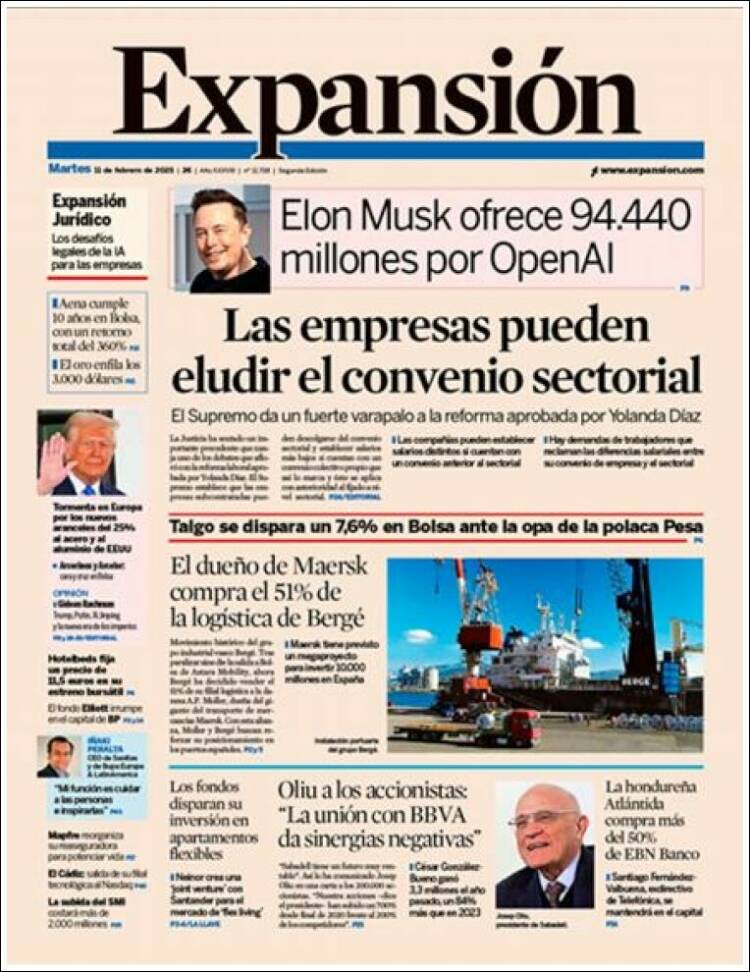 Portada de Expansión (España)