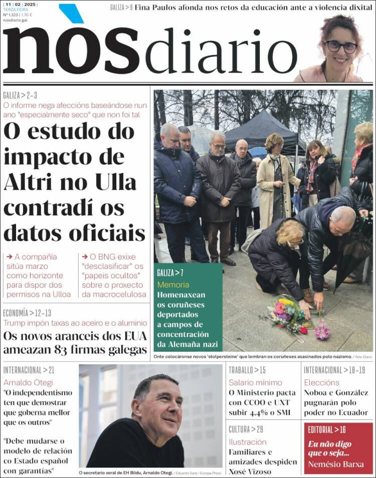 Portada de Nòs Diario (Espagne)