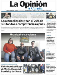 Portada de La Opinión de A Coruña (Espagne)