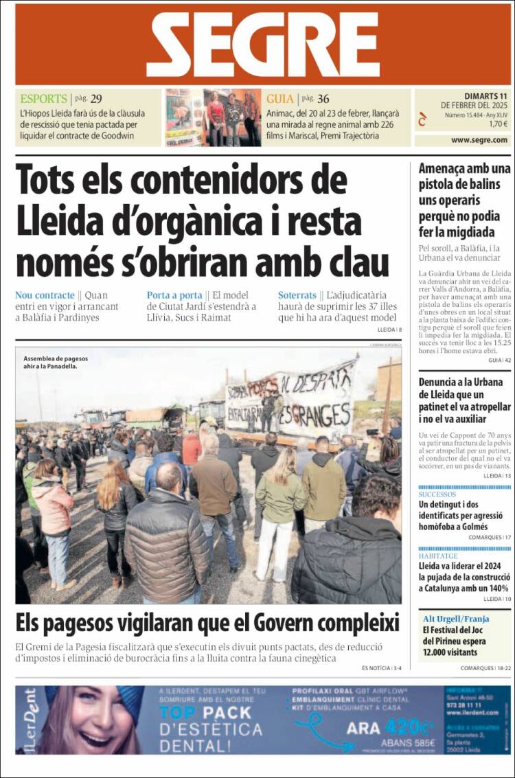 Portada de Segre (Spain)