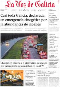 Portada de La Voz de Galicia (Espagne)