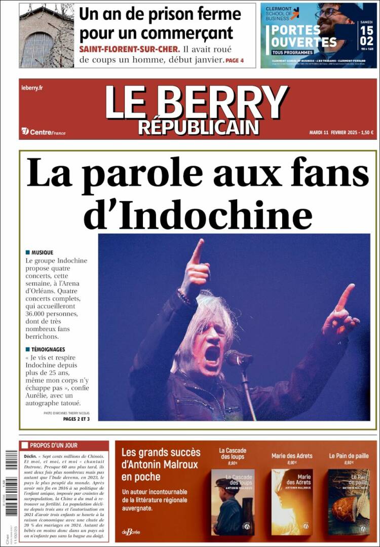 Portada de Berry Republicain (Francia)