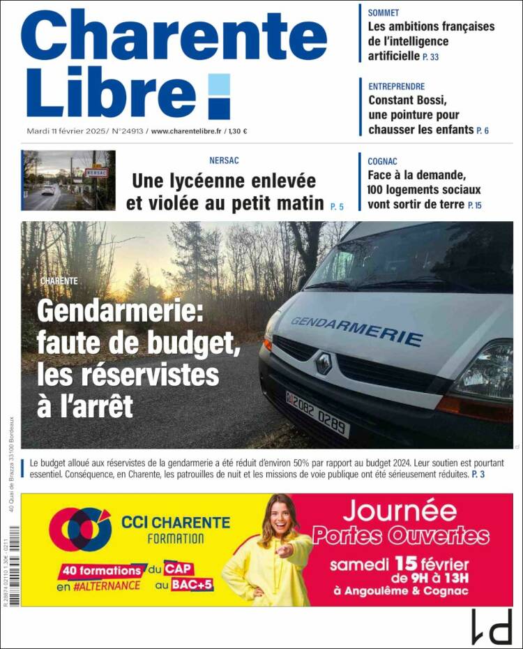 Portada de Charente Libre (France)