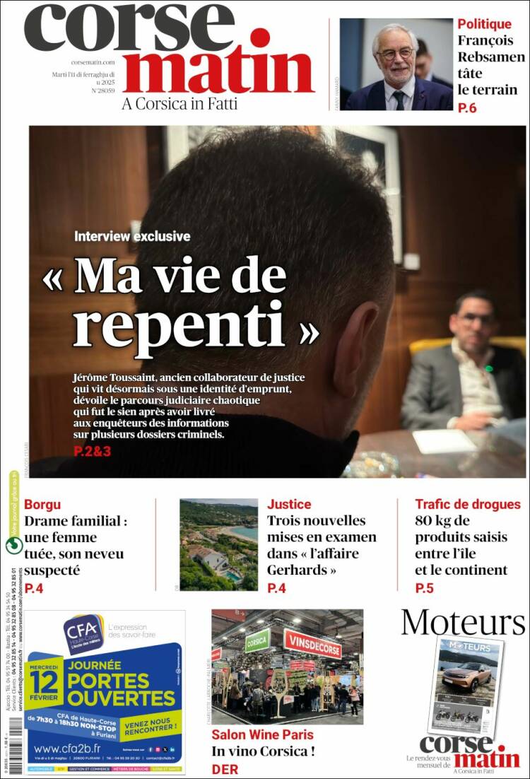 Portada de Corse-Matin (France)