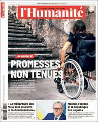 Portada de l'Humanite (Francia)