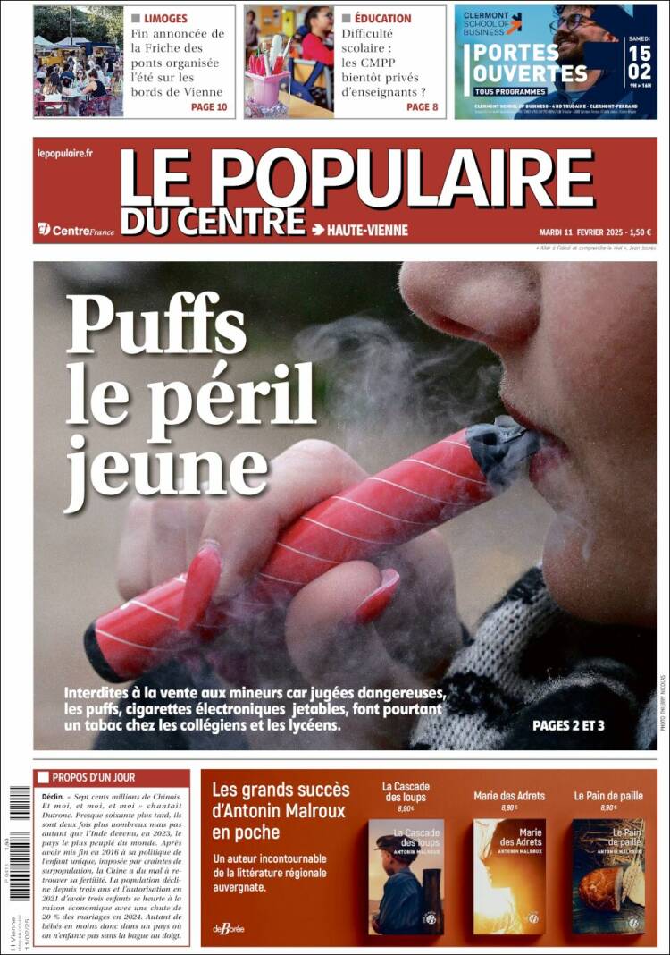 Portada de Le Populaire du Centre (France)