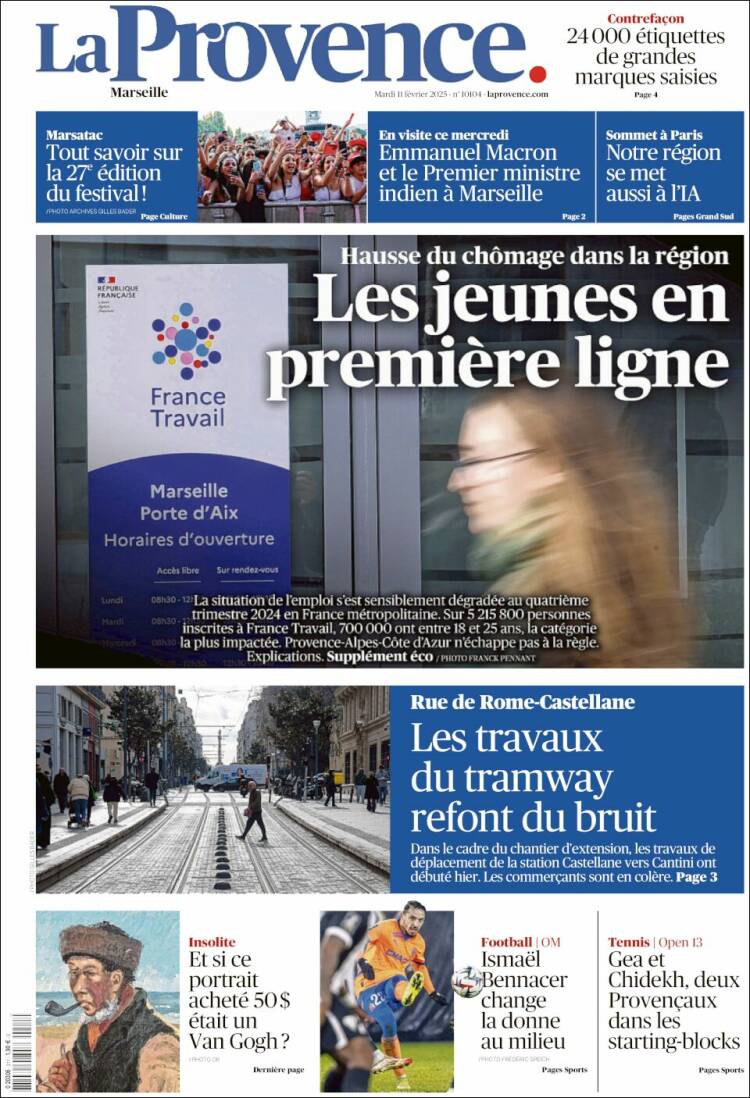 Portada de La Provence (Francia)