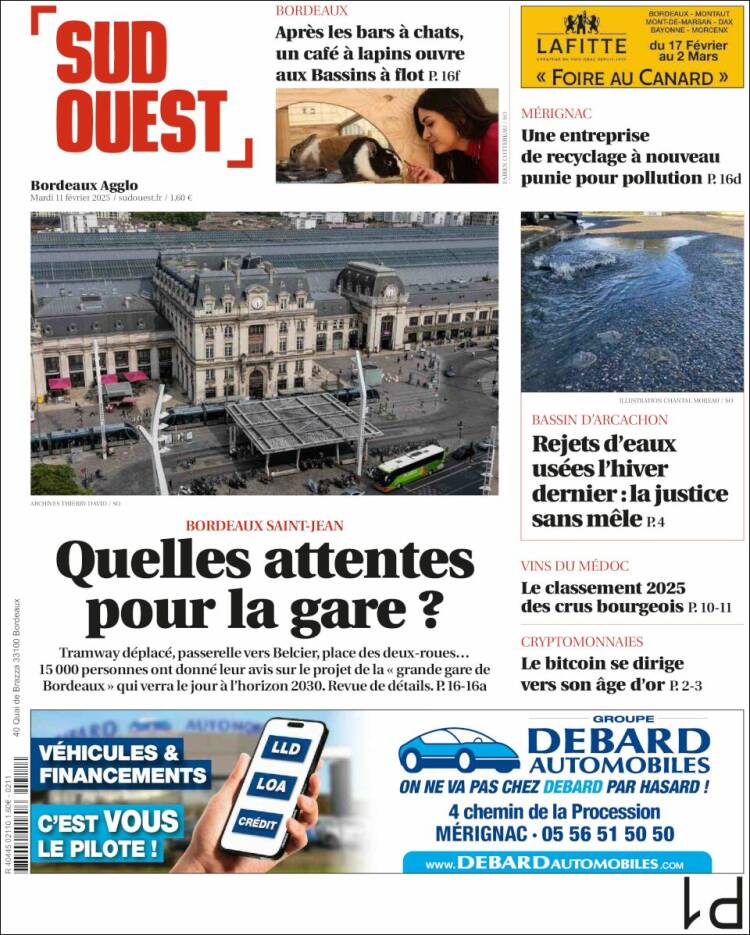 Portada de Sud Ouest (France)