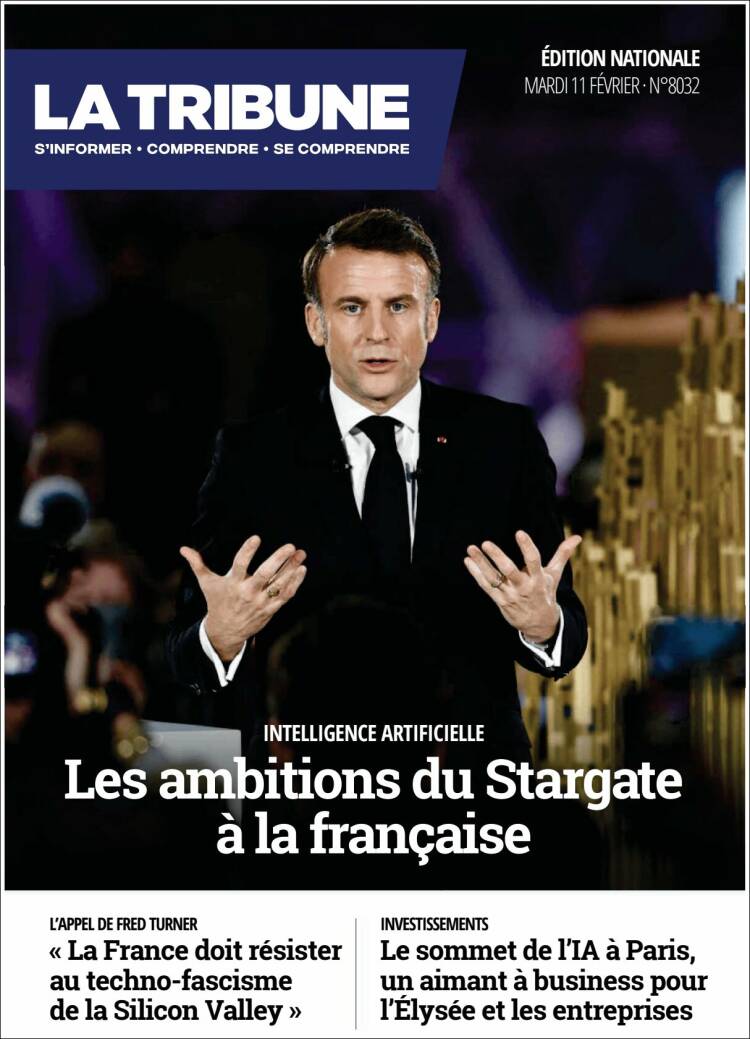 Portada de La Tribune (Francia)