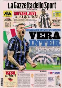 Portada de La Gazzetta dello Sport (Italie)