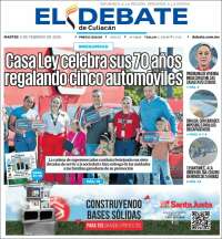 Portada de El Debate de Culiacán (México)