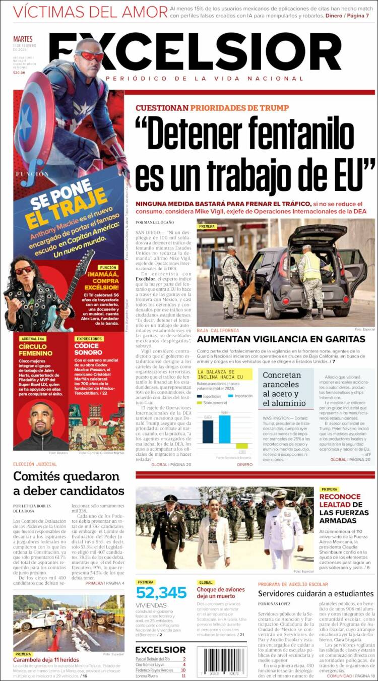 Portada de Excelsior (México)