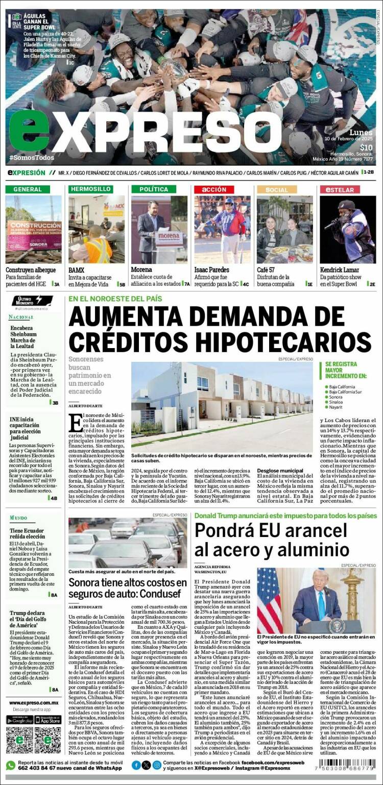 Portada de Expreso (Mexique)