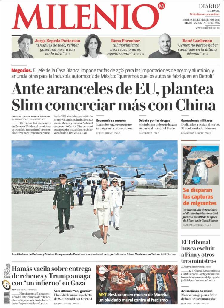 Portada de Milenio (Mexico)