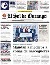 Portada de El Sol de Durango (México)