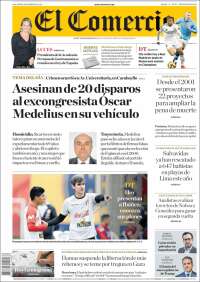 Portada de El Comercio (Pérou)