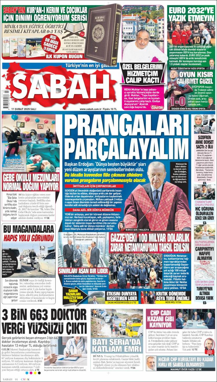 Portada de Sabah (Turquie)