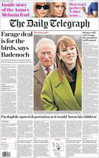 Portada de Daily Telegraph (Reino Unido)