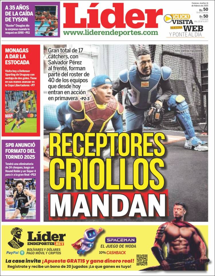 Portada de Lider en deportes (Venezuela)