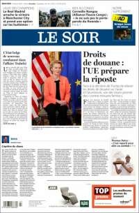 Portada de Le Soir (Bélgica)