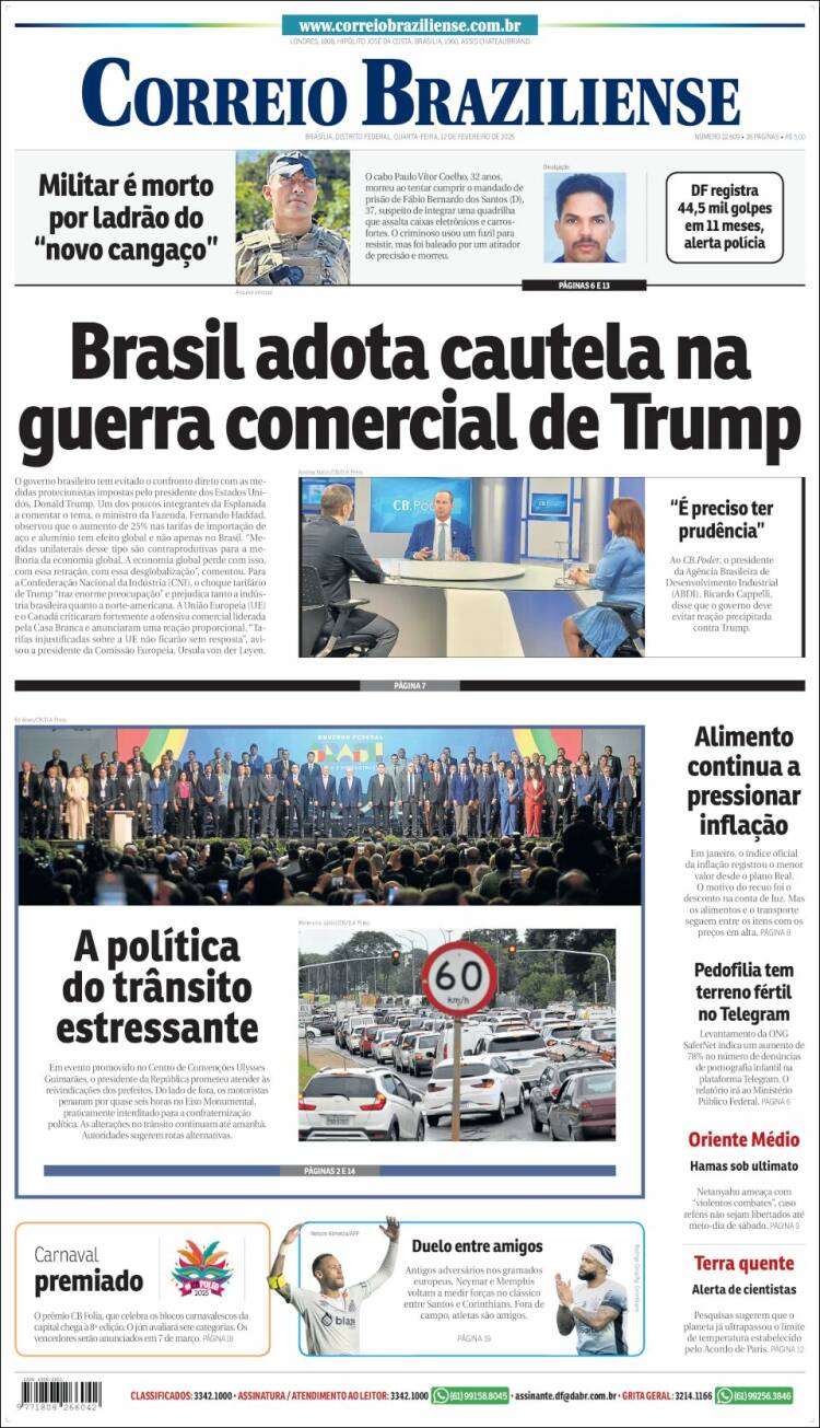 Portada de Correio Braziliense (Brasil)