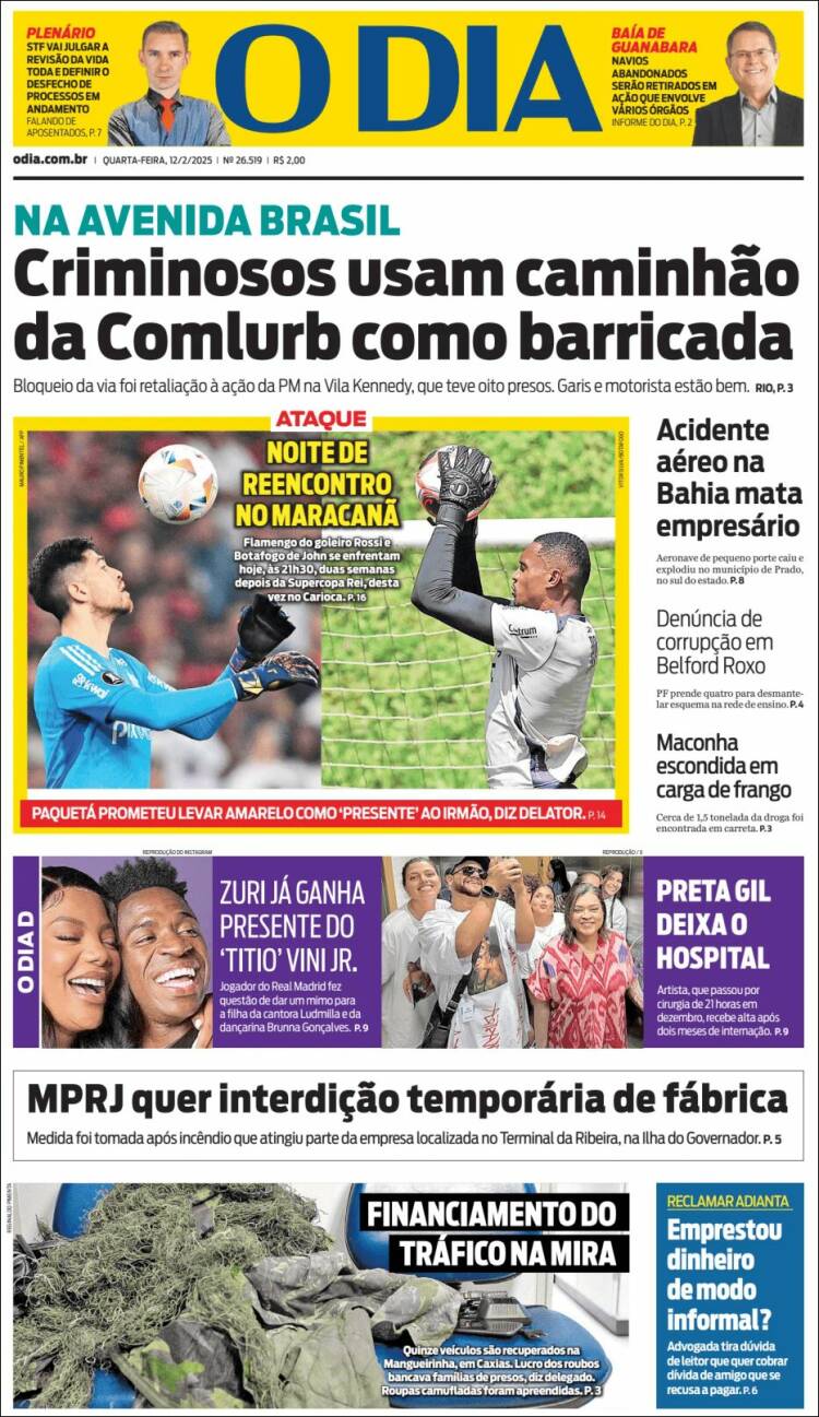 Portada de O Dia (Brasil)