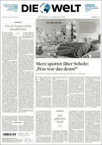 Portada de Die Welt (Alemania)