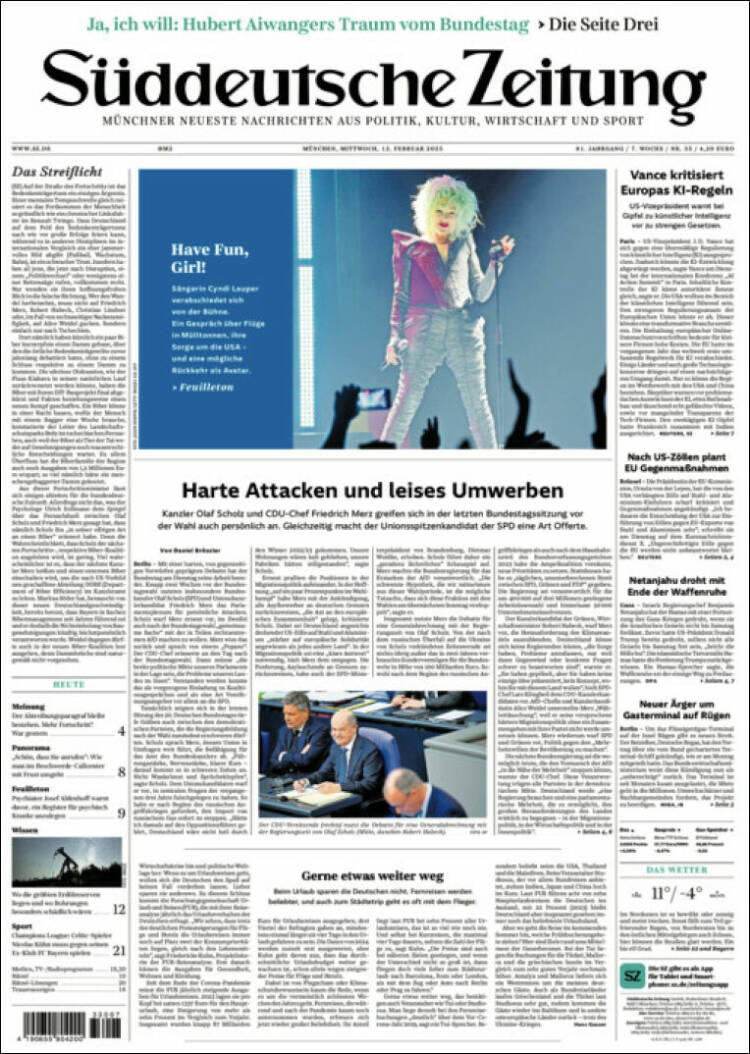 Portada de Sueddeutsche (Germany)