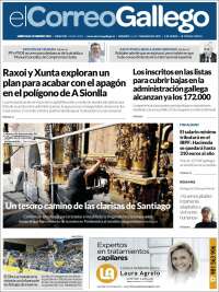 Portada de El Correo Gallego (Espagne)